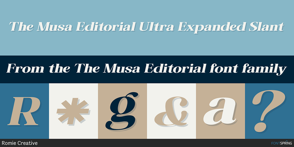 The Musa Editorial Ultra Expanded Slant Font