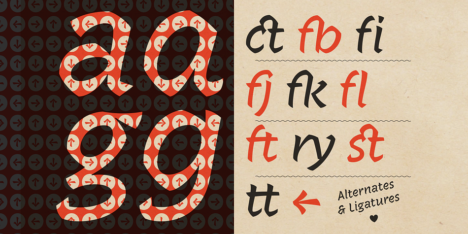 Janko FY font family example.