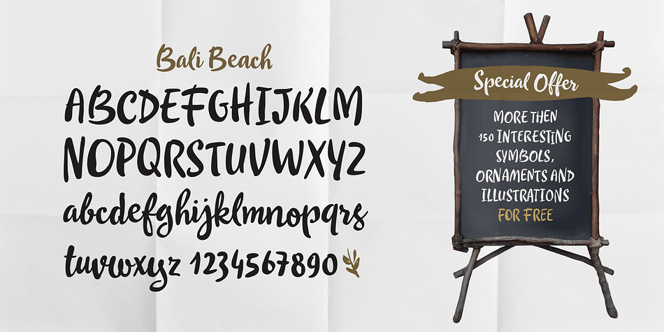 Bali Beach is a  single  font family.
