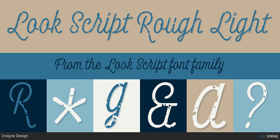 Look Script Rough Light Font