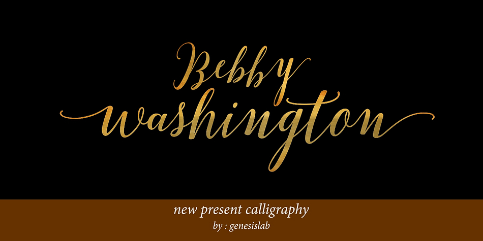 Bebby Washington is a simple modern calligraphy font.