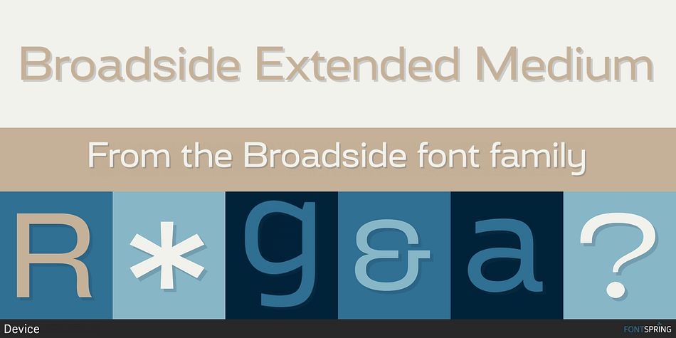 Broadside Extended Medium Font