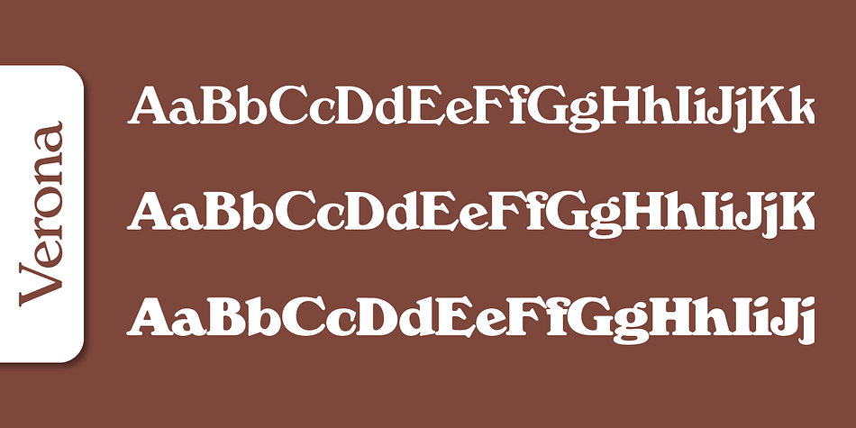 Emphasizing the popular Verona Serial font family.