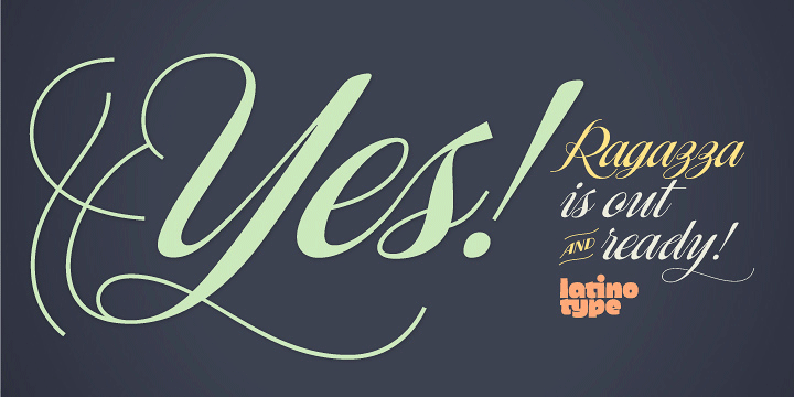 Highlighting the Ragazza Script font family.