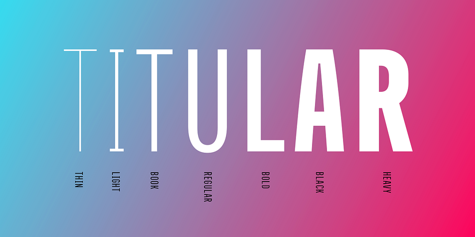 Emphasizing the popular Titular font family.