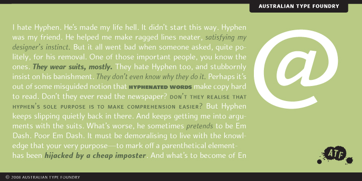 ArumSans font family sample image.
