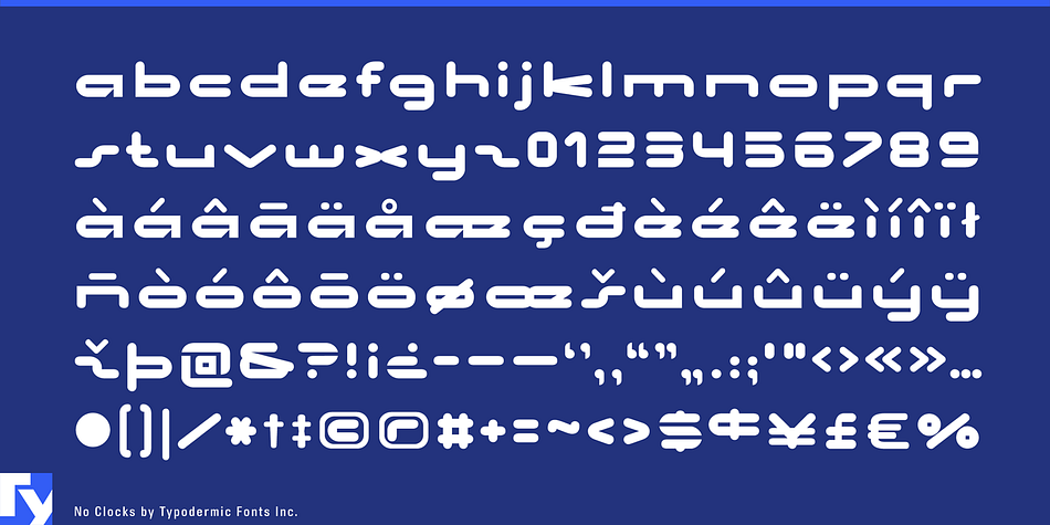 Displaying the beauty and characteristics of the No Clocks font family.