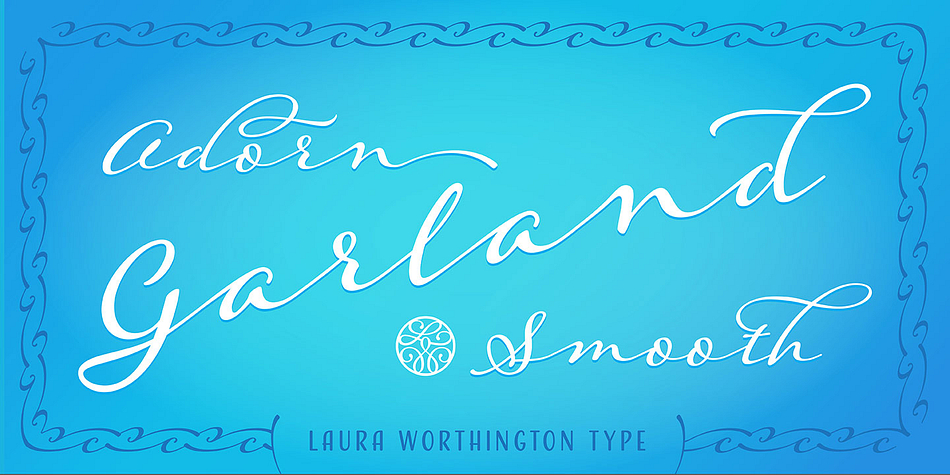 Adorn Garland Smooth is a script face that runs along a different, and somewhat “vintage” direction.