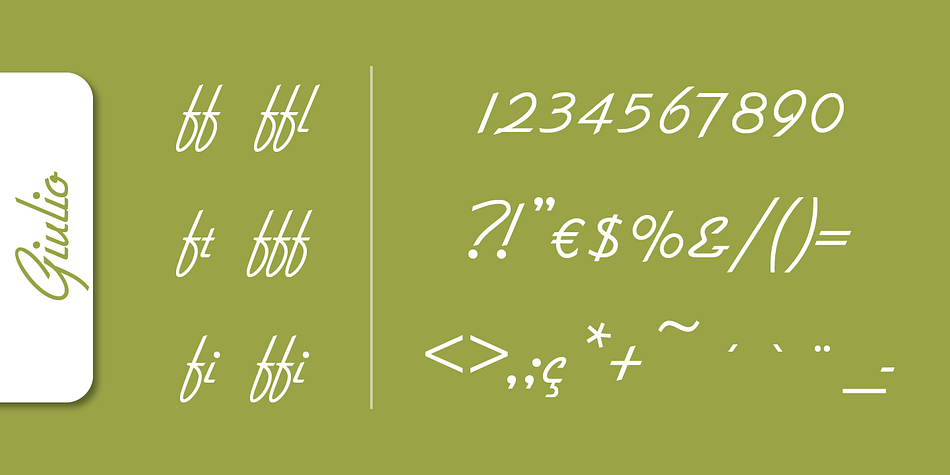 Emphasizing the popular Giulio Pro font family.