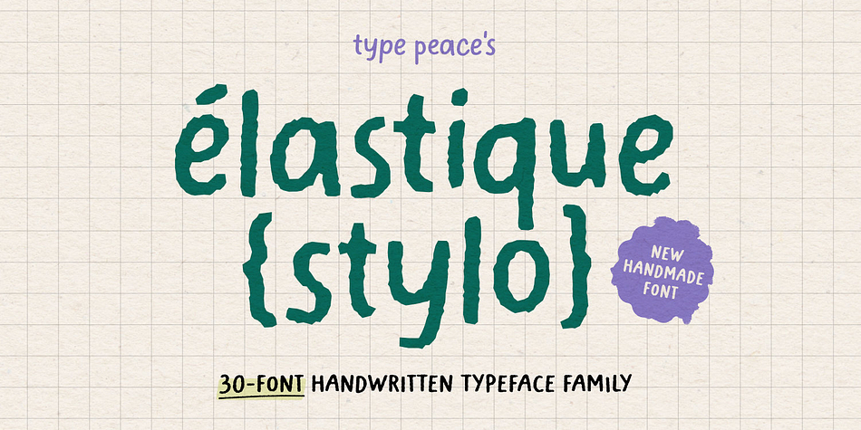 Elastique Stylo Font