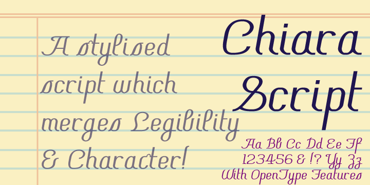 Chiara Script has a very simple origin.