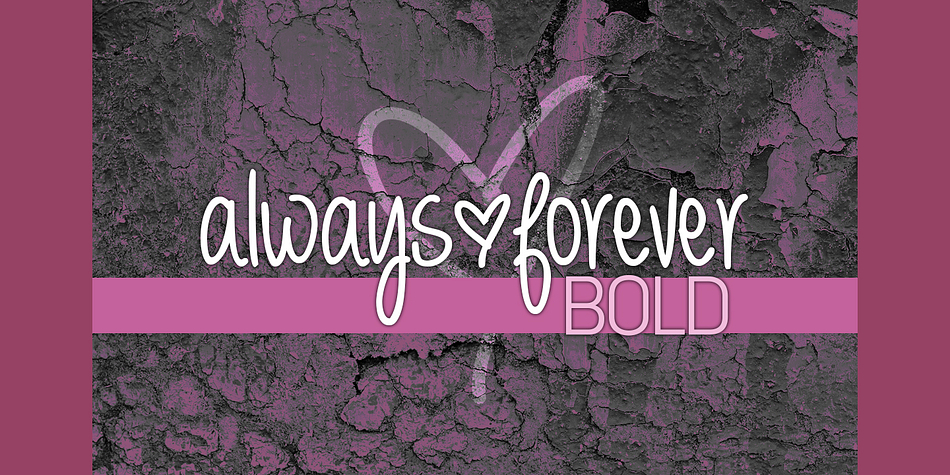 Highlighting the Always Forever font family.