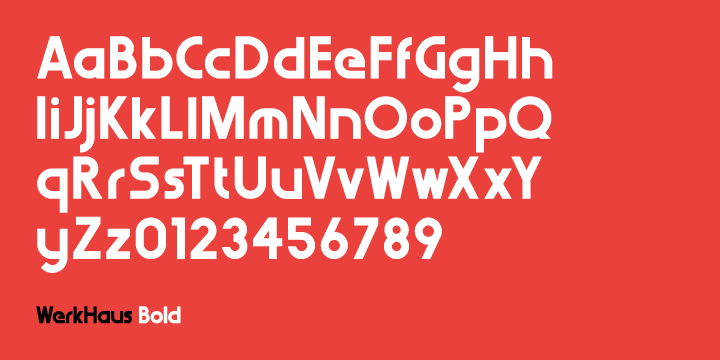 Displaying the beauty and characteristics of the WerkHaus font family.