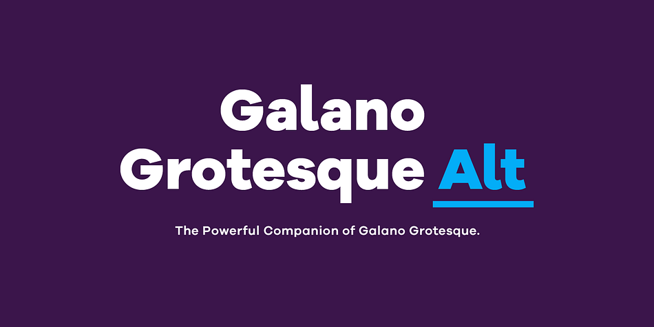 Emphasizing the popular Galano Grotesque font family.
