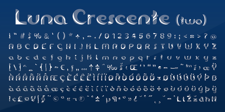 Luna Crescente is a a six font family.