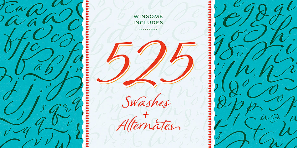 Highlighting the Winsome font family.