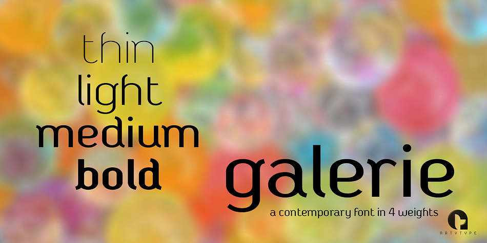 Highlighting the Galerie font family.