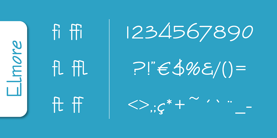 Emphasizing the popular Elmore Pro font family.