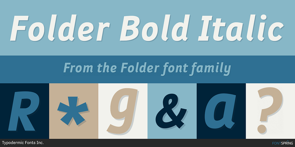 Folder Bold Italic Font