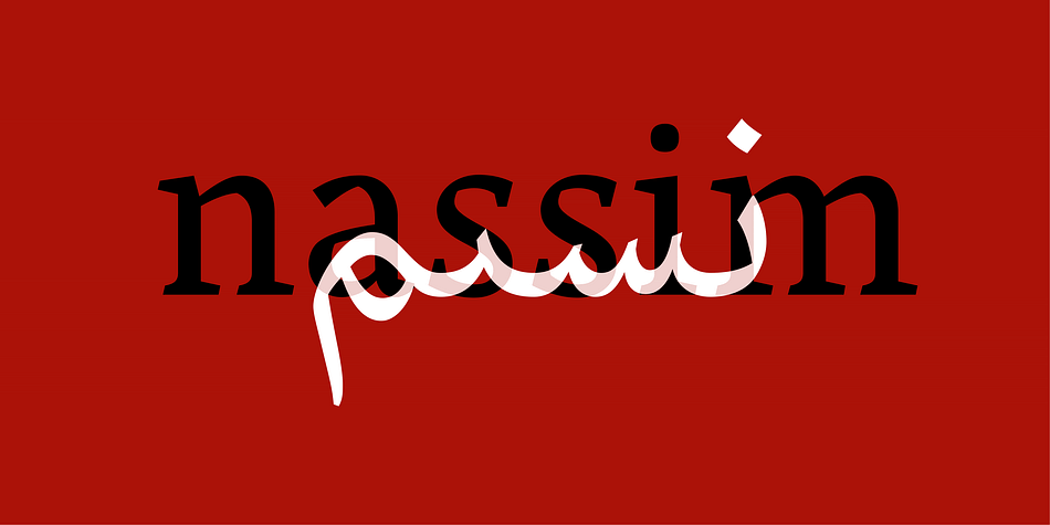 Nassim is a contemporary text typeface for the Arabic and Latin scripts.
