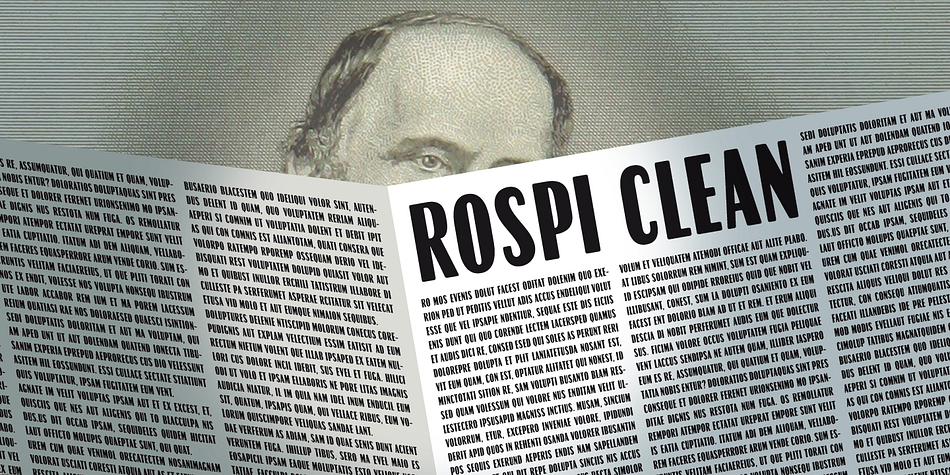 Rospi Clean and Retro Family is two-element font inspired by 
the weekly "Tygodnik Ilustrowany” from the 1933.