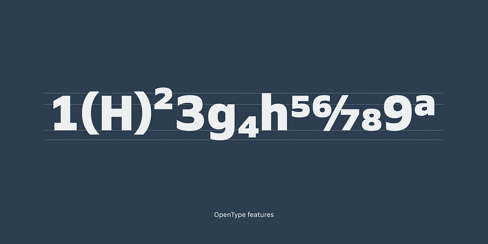 The basic skeleton of their letterform was designed simply to create neutral, natural and clean impression and their very large x-height makes this family legible and readable even on small size screen.