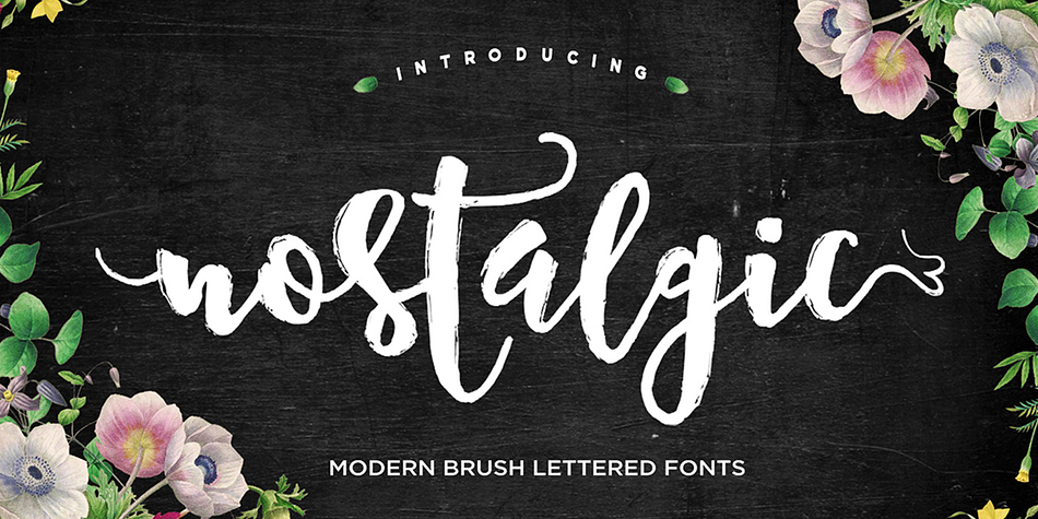 Displaying the beauty and characteristics of the Nostalgic font family.