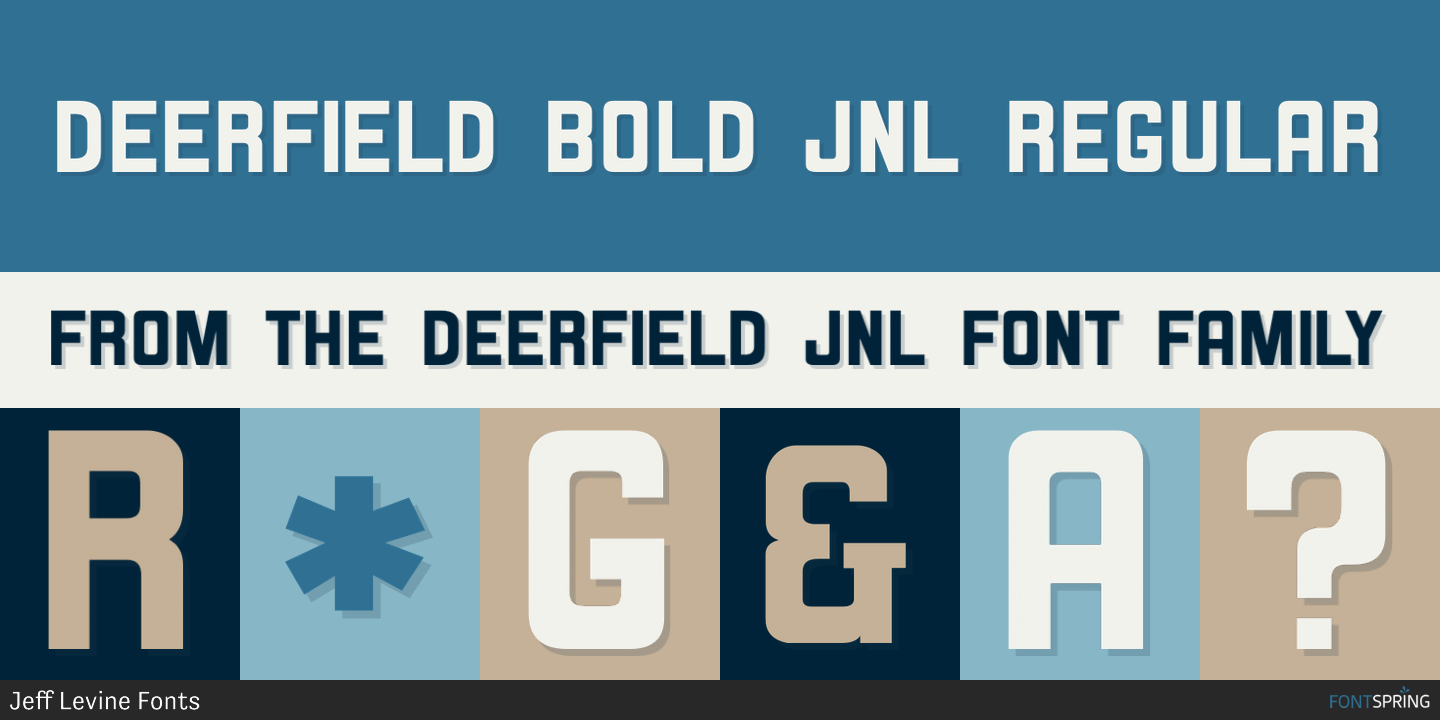 Deerfield Bold JNL Regular Font