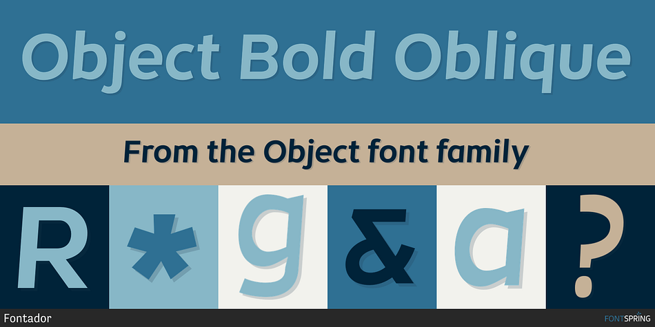 Object Bold Oblique Font