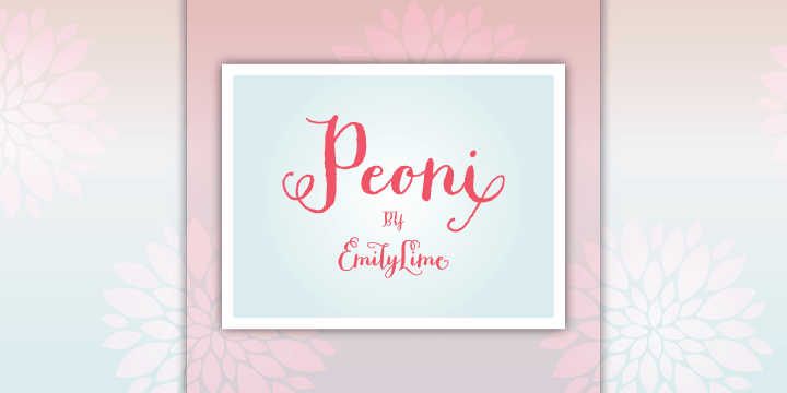Peoni is sweet and quirky and distinctly different.
