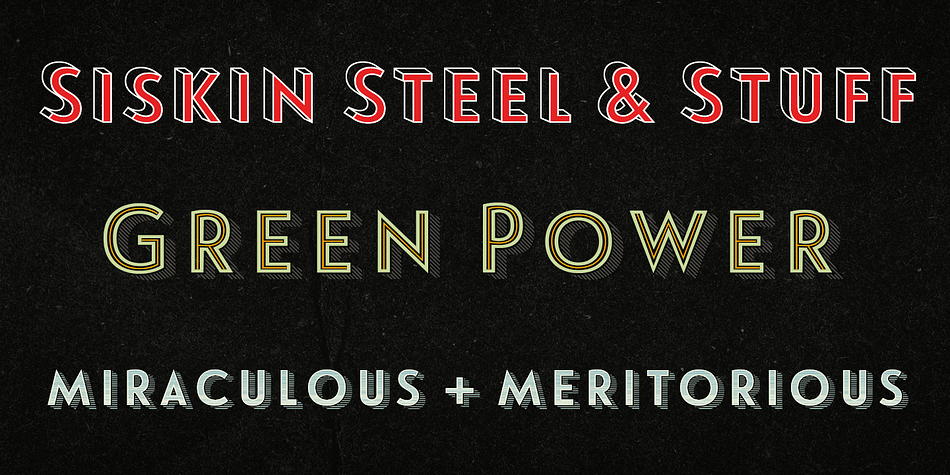 Le Havre Layers font family example.