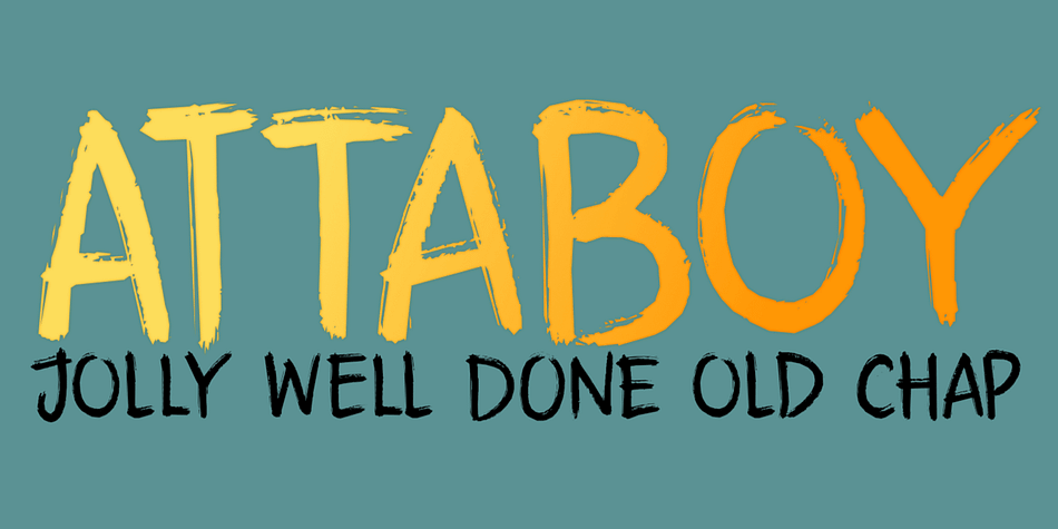 Attaboy Font Fontspring