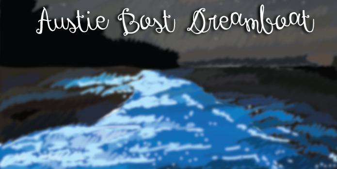 Austie Bost Dreamboat is a cute, flirty handwritten font!