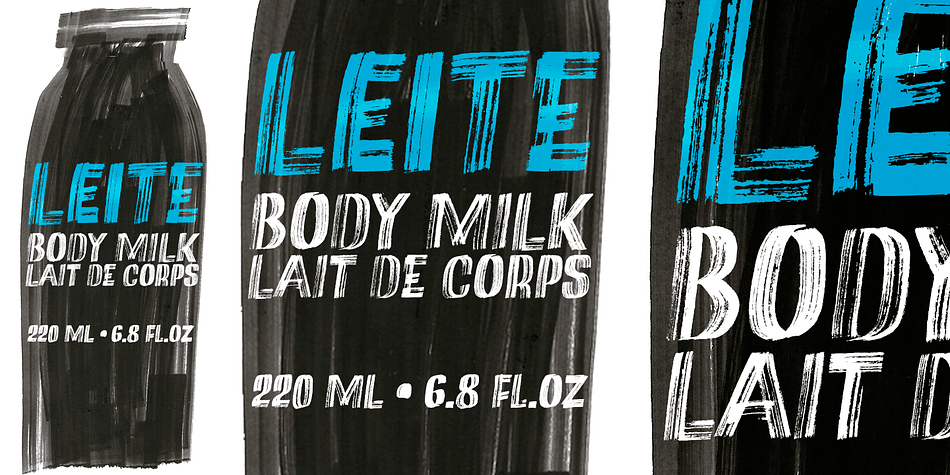 This expressive face was drawn with a dry chisel felt-tip marker, resulting in two​ ​striking, detail-rich fonts.
