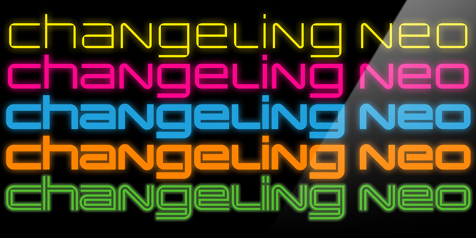 Displaying the beauty and characteristics of the Changeling Neo font family.
