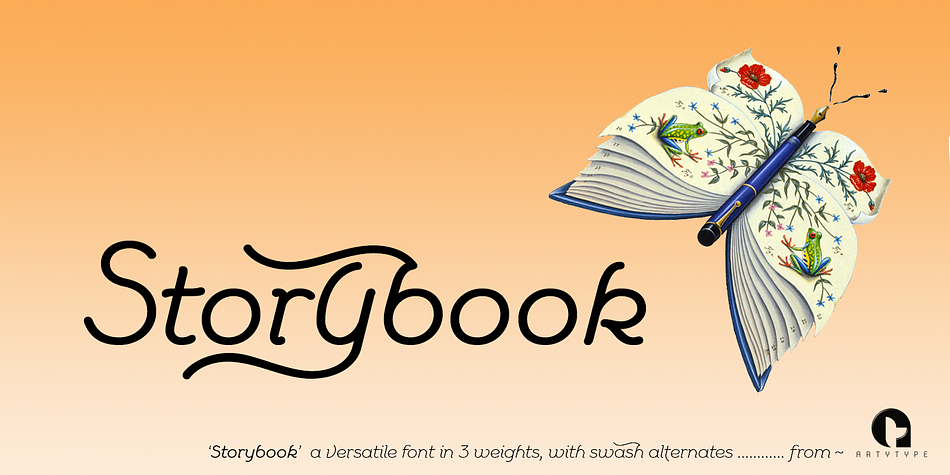 Storybook font family sample image.