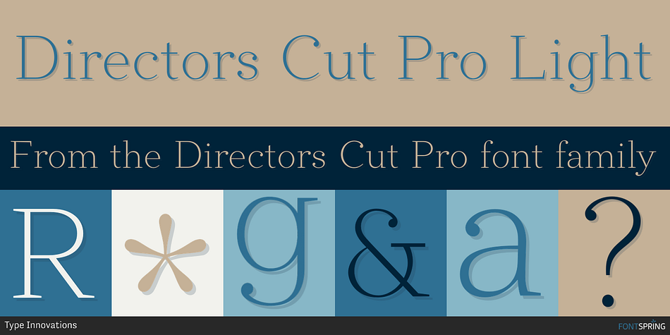 Directors Cut Pro Light Font