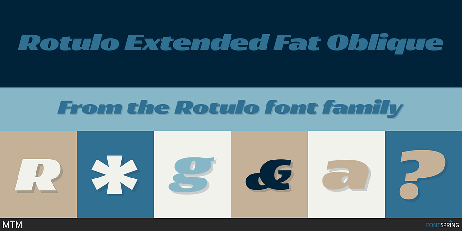 Rotulo Extended Fat Oblique Font