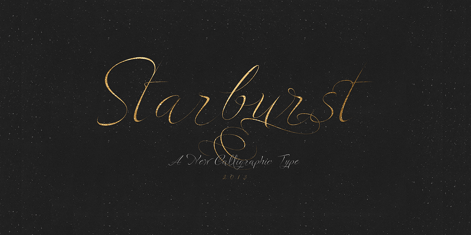 Starburst is a gestural light script, created initially with an oblique nib for Copperplate and pencil.