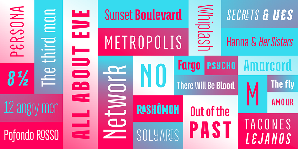 Titular font family sample image.