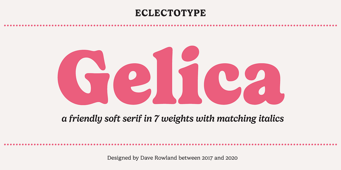 Gelica Font Poster