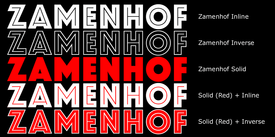 Highlighting the Zamenhof font family.