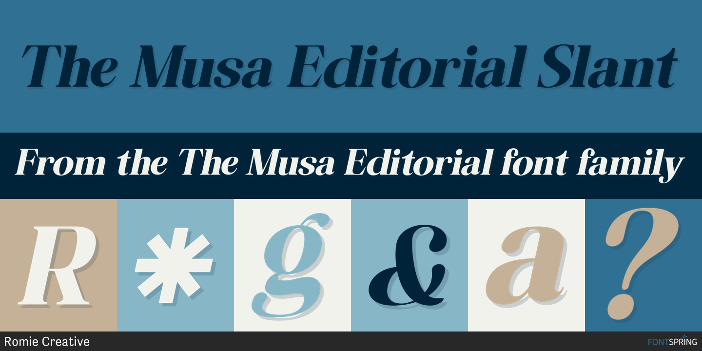 The Musa Editorial Slant Font
