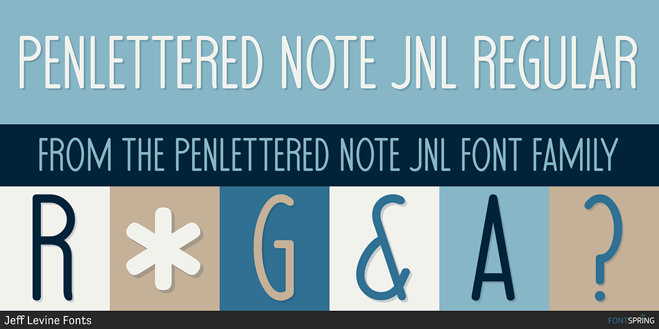 Penlettered Note JNL Regular Font