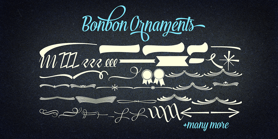 Emphasizing the popular Bonbon font family.