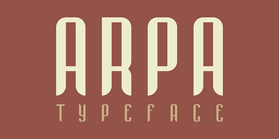 Arpa is a display sans font family.