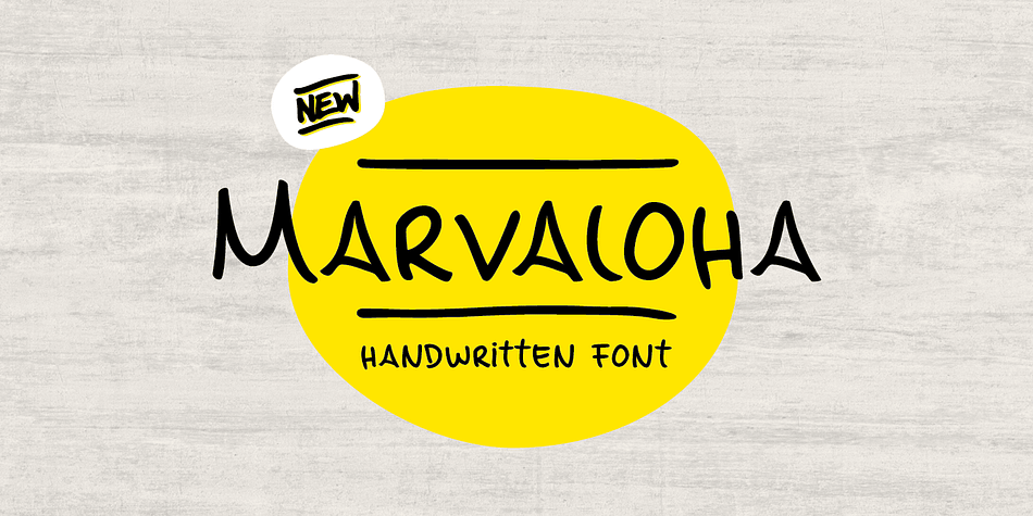 Marvaloha is based on the handwriting of an Advertising creative director.