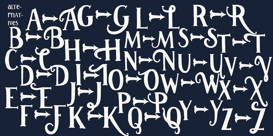 Displaying the beauty and characteristics of the Caitiff font family.