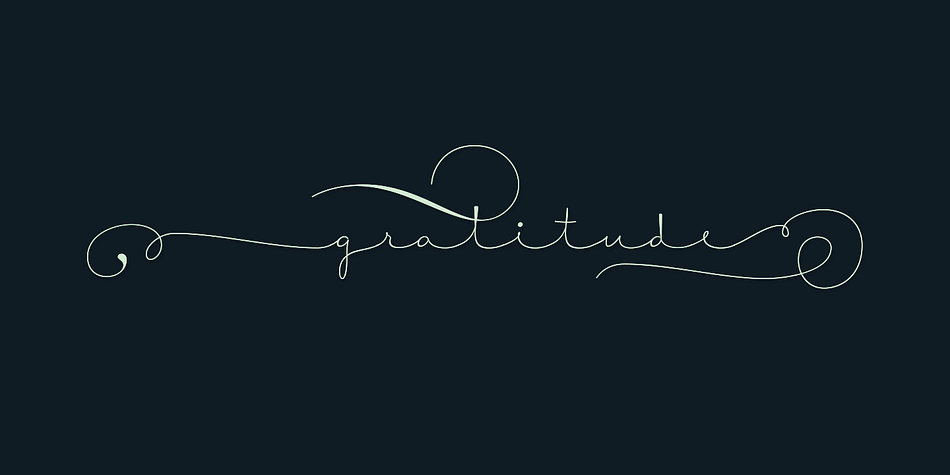 Courtesy Script font family sample image.