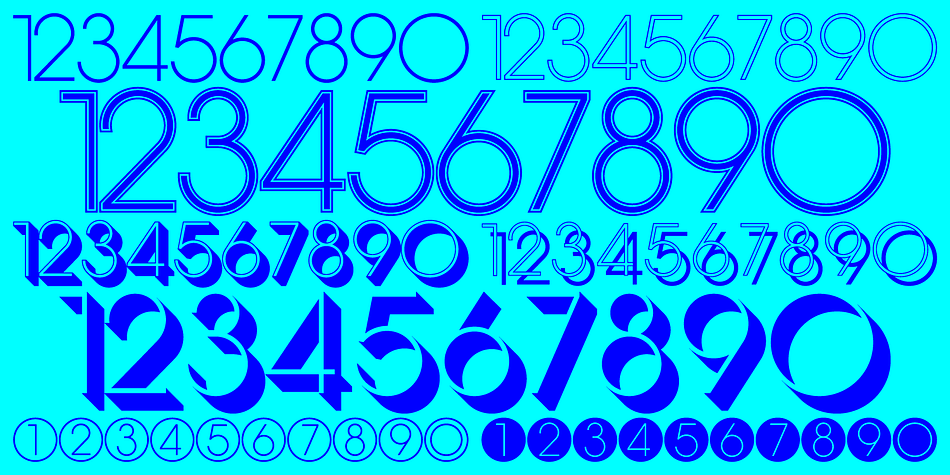 Display Digits is a dingbat and novelty font family.